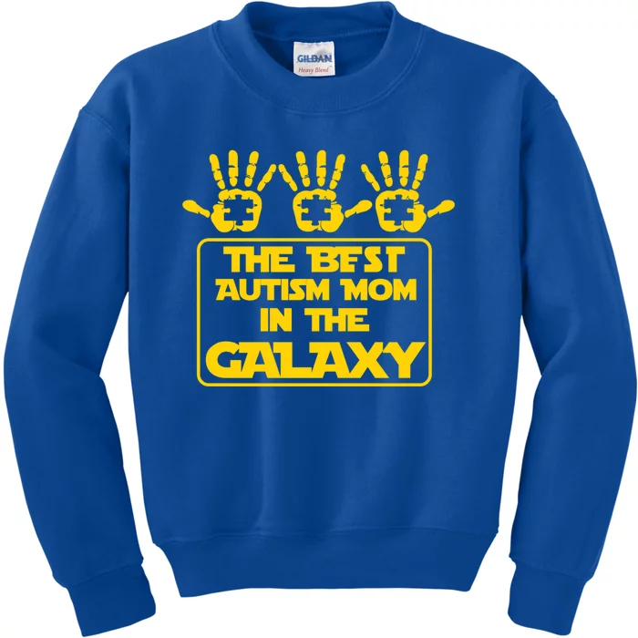 Autism Awareness Gift For Best In The Galaxy Autism Mom Funny Gift Kids Sweatshirt