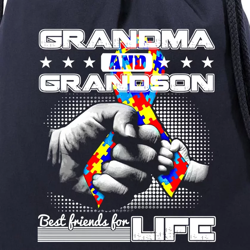 Autism Awareness Grandma Grandson Best Friend For Life Gift Drawstring Bag