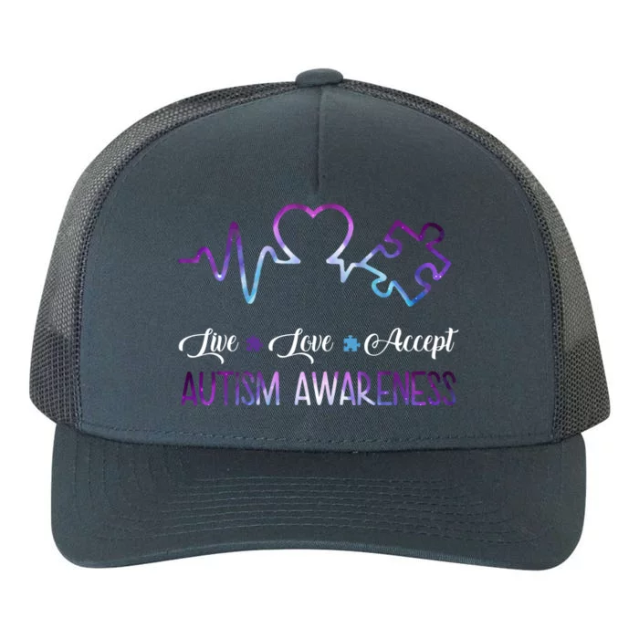 Autism Awareness Galaxy Yupoong Adult 5-Panel Trucker Hat