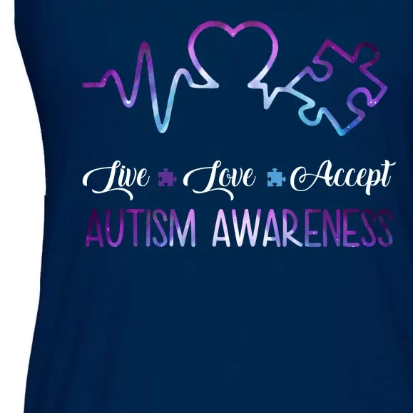 Autism Awareness Galaxy Ladies Essential Flowy Tank