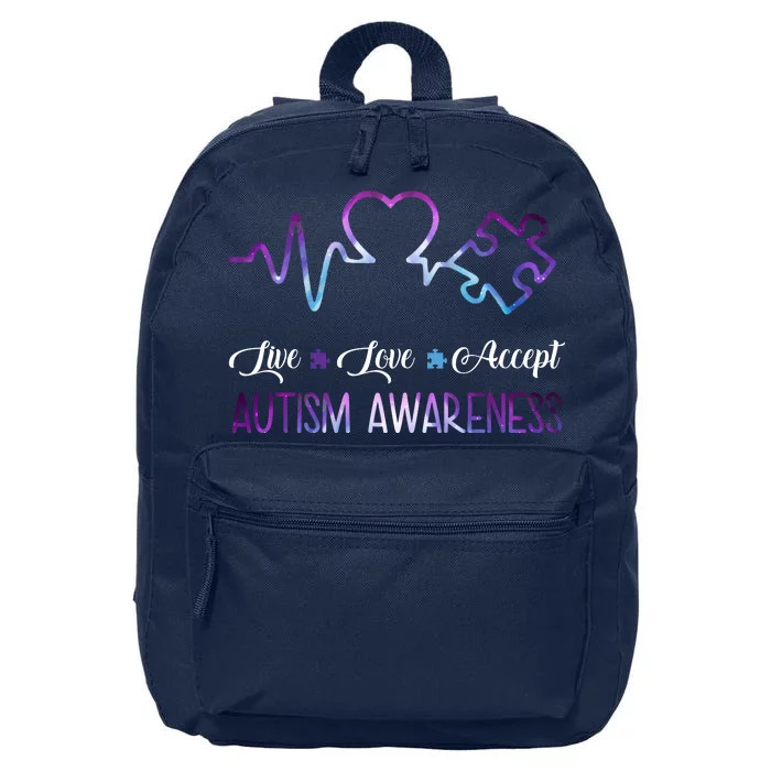 Autism Awareness Galaxy 16 in Basic Backpack