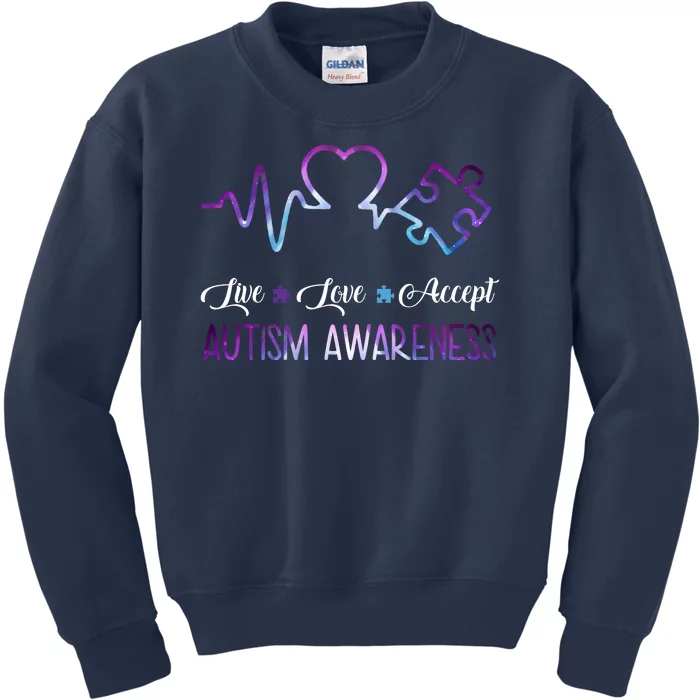 Autism Awareness Galaxy Kids Sweatshirt