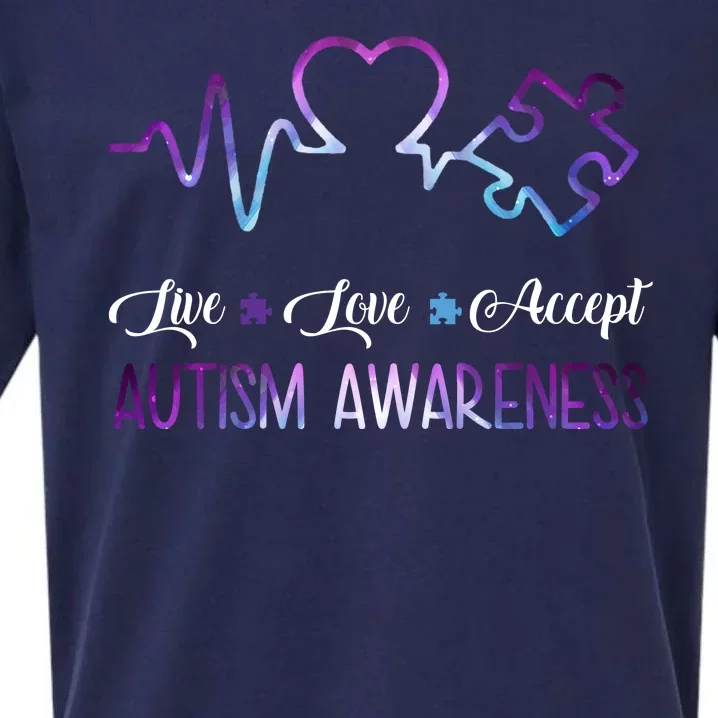 Autism Awareness Galaxy Sueded Cloud Jersey T-Shirt