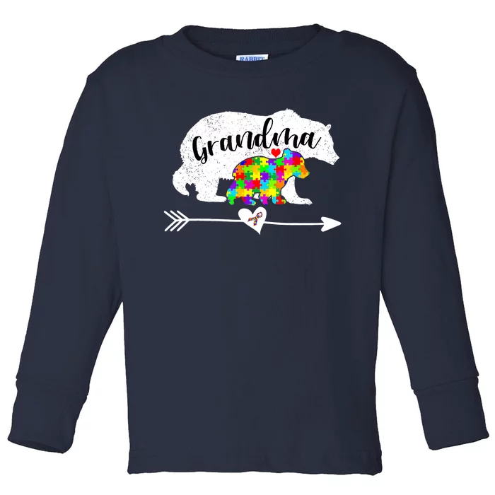 Autism Awareness Grandma Bear Support Autistic Adults Wo Toddler Long Sleeve Shirt