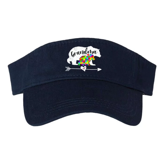 Autism Awareness Grandma Bear Support Autistic Adults Wo Valucap Bio-Washed Visor