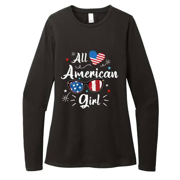 All American Girl Independence Day Womens CVC Long Sleeve Shirt