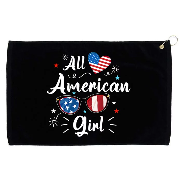 All American Girl Independence Day Grommeted Golf Towel