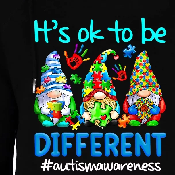 Autism Awareness Gnomes Its Ok To Be Different Womens Funnel Neck Pullover Hood