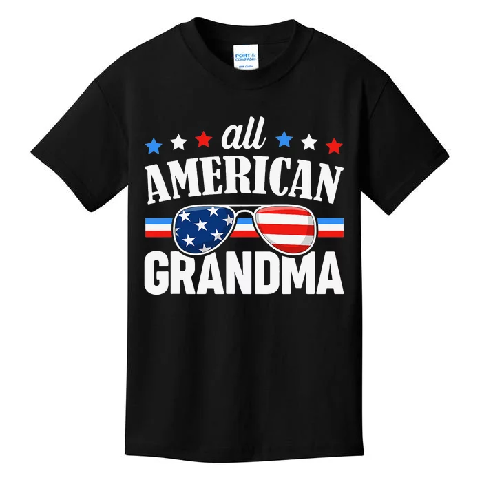 All American Grandma 4th of July USA Family Matching Outfit Kids T-Shirt