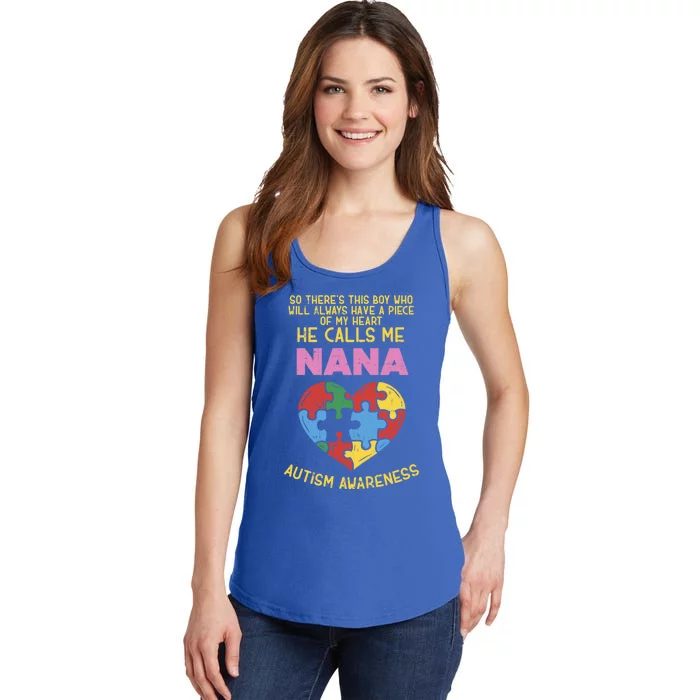 Autism Awareness Gift Piece My Heart Nana Gift Great Gift Ladies Essential Tank