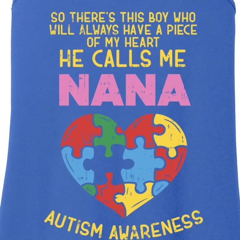 Autism Awareness Gift Piece My Heart Nana Gift Great Gift Ladies Essential Tank