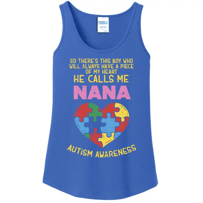 Autism Awareness Gift Piece My Heart Nana Gift Great Gift Ladies Essential Tank