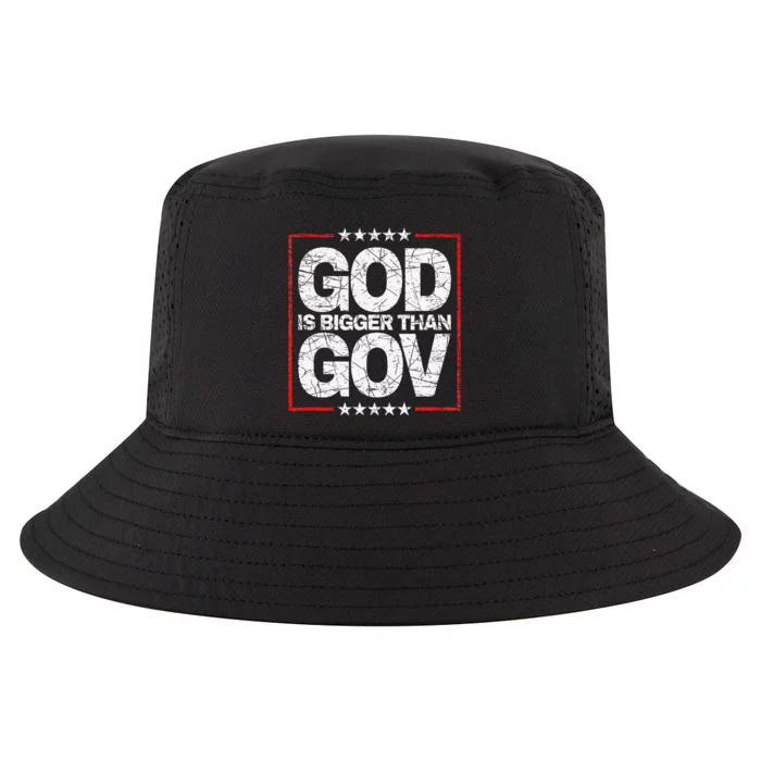 Antiwoke Antigovernment God Bigger Than Gov Cool Comfort Performance Bucket Hat