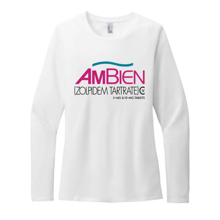 Ambien Ash Gray Womens CVC Long Sleeve Shirt