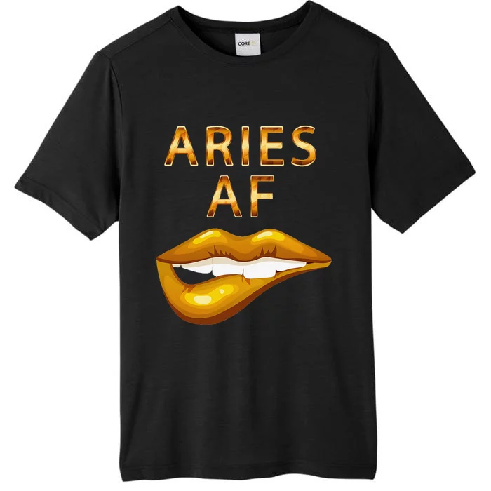 Aries Af Gold Sexy Lip Birthday ChromaSoft Performance T-Shirt