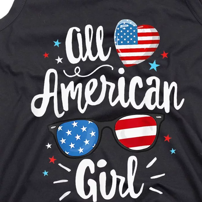 All American Girl Women American Flag 4th Of July Patriotic Tank Top