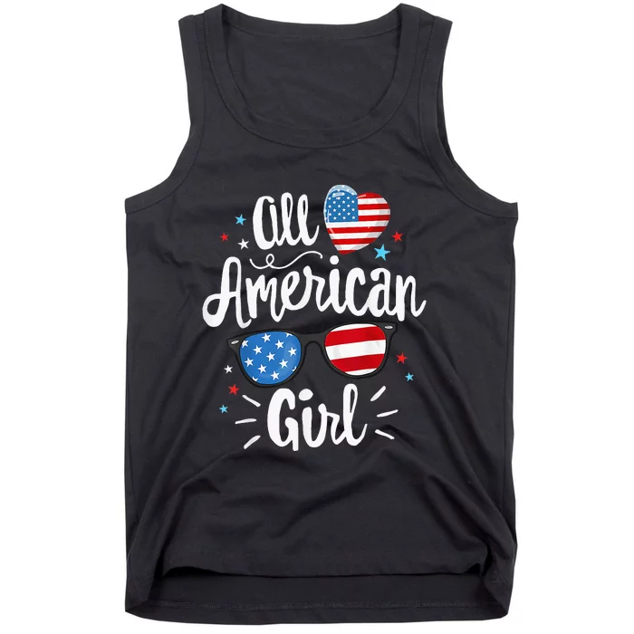 All American Girl Women American Flag 4th Of July Patriotic Tank Top