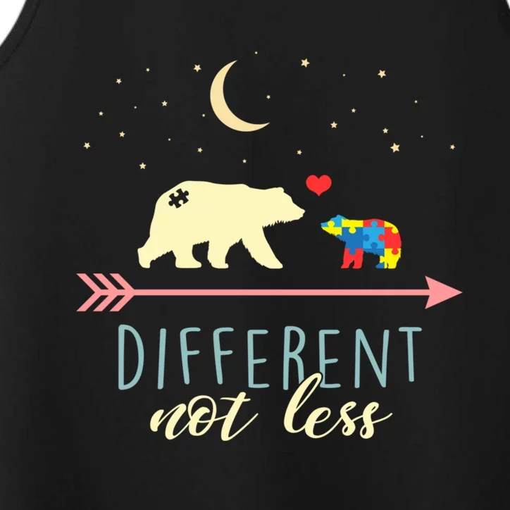 Autism Awareness Gift Mama Bear Different Not Less Gift Performance Tank