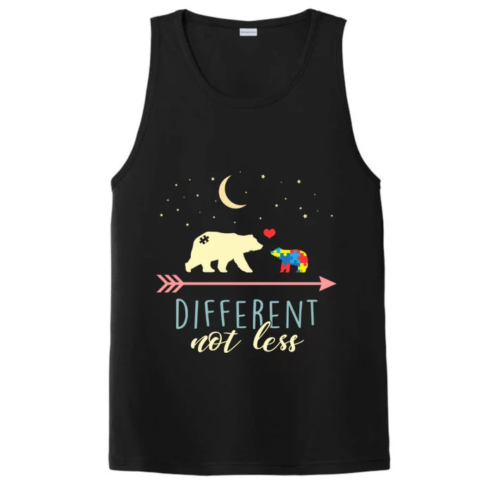 Autism Awareness Gift Mama Bear Different Not Less Gift Performance Tank