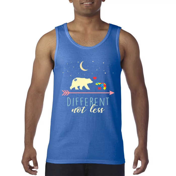 Autism Awareness Gift Mama Bear Different Not Less Gift Tank Top