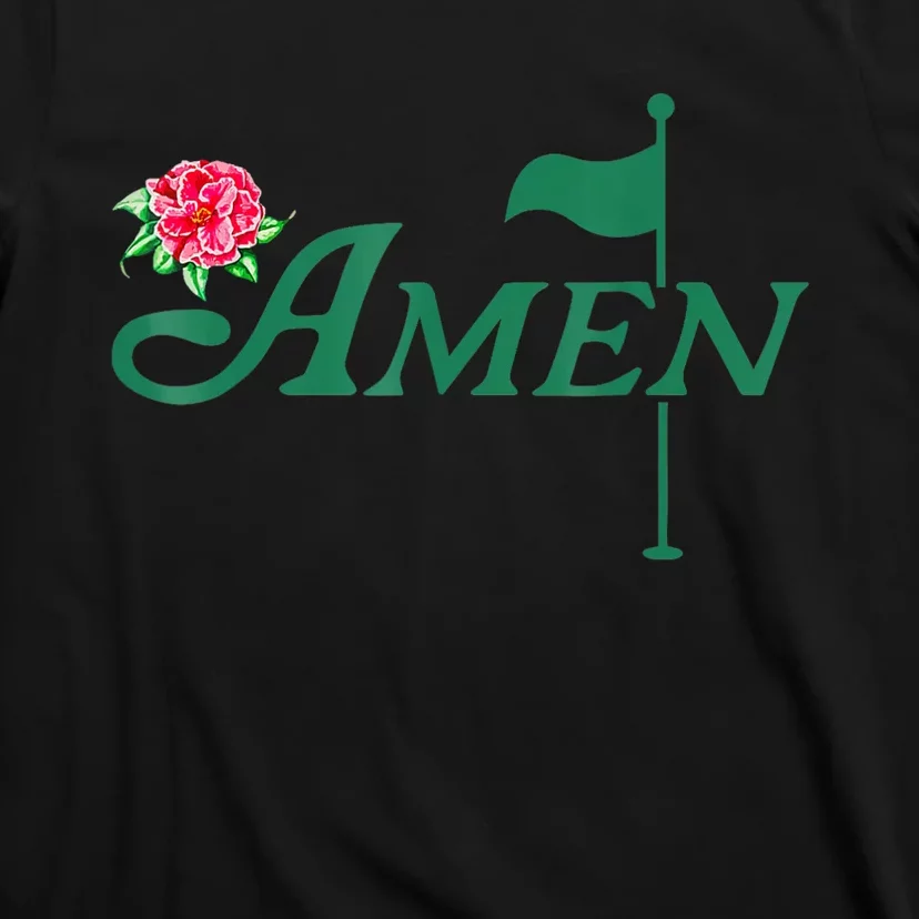 Amen Azalea Golf Masters Floral Golfing Enthusiast Design T-Shirt