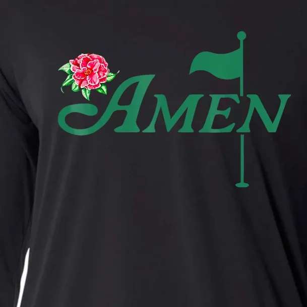 Amen Azalea Golf Masters Floral Golfing Enthusiast Design Cooling Performance Long Sleeve Crew