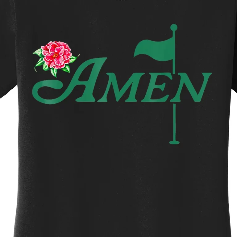 Amen Azalea Golf Masters Floral Golfing Enthusiast Design Women's T-Shirt