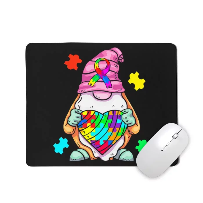 Autism Awareness Gnome Hugging Heart Acceptance Mousepad