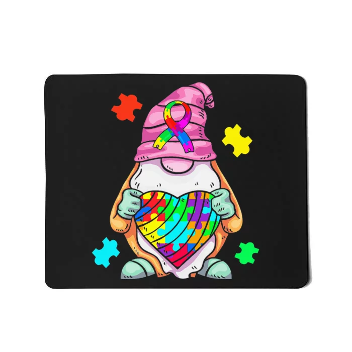 Autism Awareness Gnome Hugging Heart Acceptance Mousepad