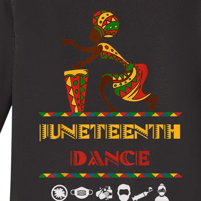 American African Girl Dance Juneteenth Drum Baby Long Sleeve Bodysuit