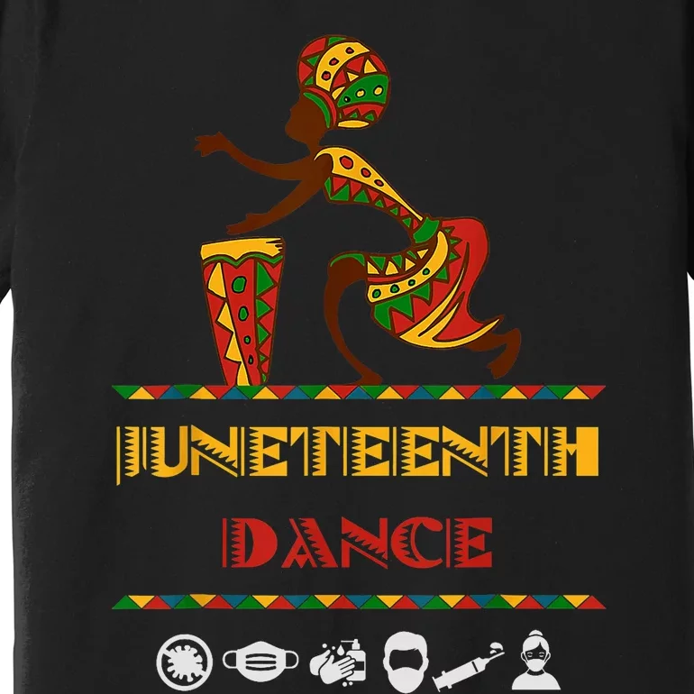 American African Girl Dance Juneteenth Drum Premium T-Shirt