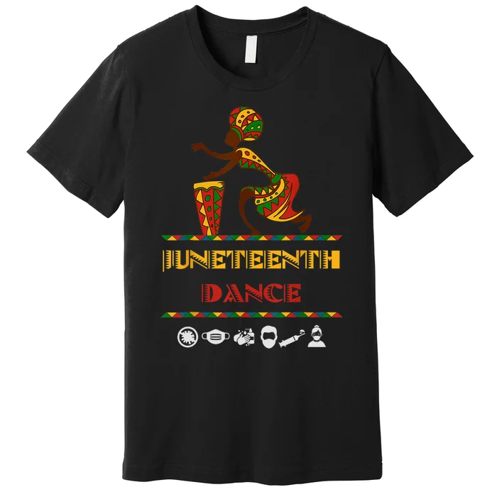 American African Girl Dance Juneteenth Drum Premium T-Shirt