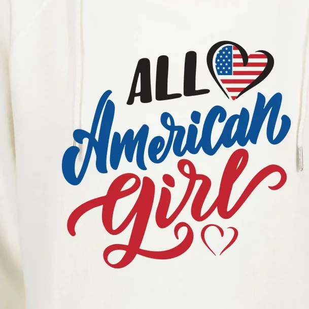 All American Girl | 4th Of July Family Outfits Womens Funnel Neck Pullover Hood