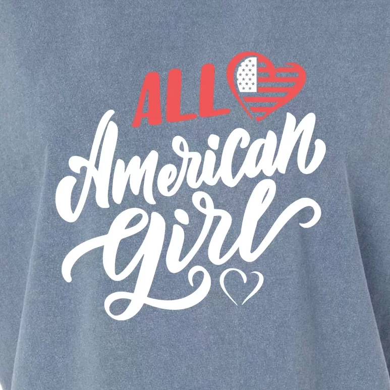 All American Girl | 4th Of July Family Outfits Garment-Dyed Women's Muscle Tee