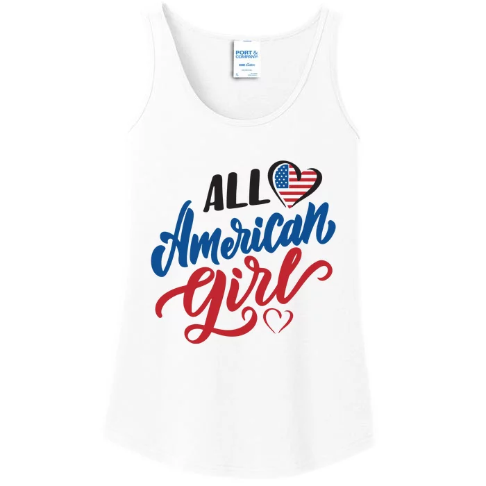 All American Girl | 4th Of July Family Outfits Ladies Essential Tank