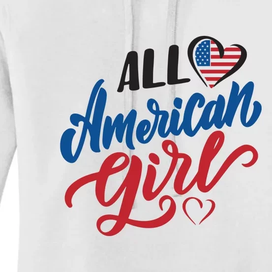 All American Girl | 4th Of July Family Outfits Women's Pullover Hoodie