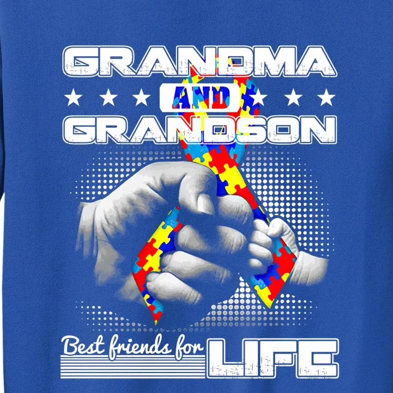 Autism Awareness Grandma Grandson Best Friend For Life Cool Gift Sweatshirt