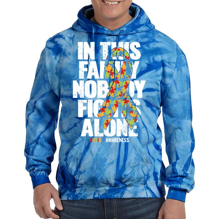 Autism Awareness Gift Family Support Mom Autism Awareness Cute Gift Tie Dye Hoodie