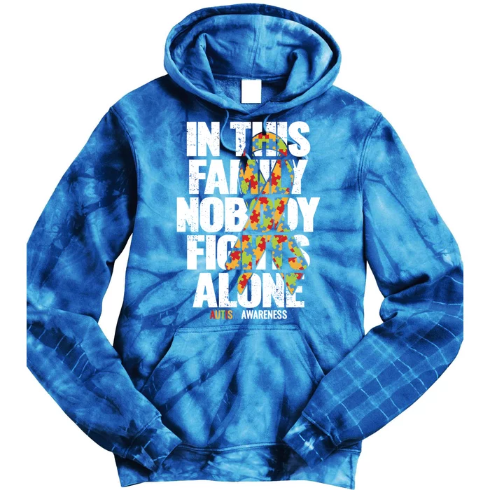 Autism Awareness Gift Family Support Mom Autism Awareness Cute Gift Tie Dye Hoodie