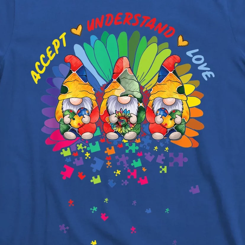 Autism Awareness Gnomes Puzzle Kindness T-Shirt