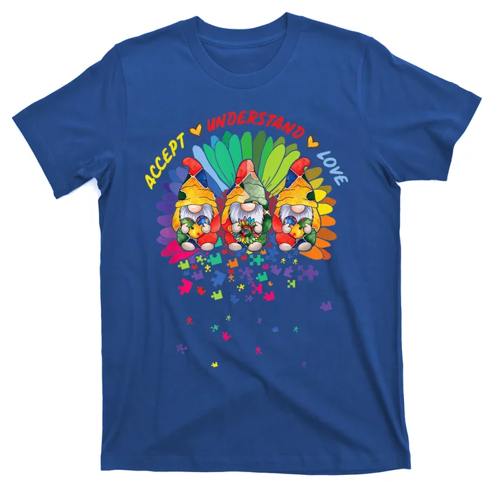 Autism Awareness Gnomes Puzzle Kindness T-Shirt