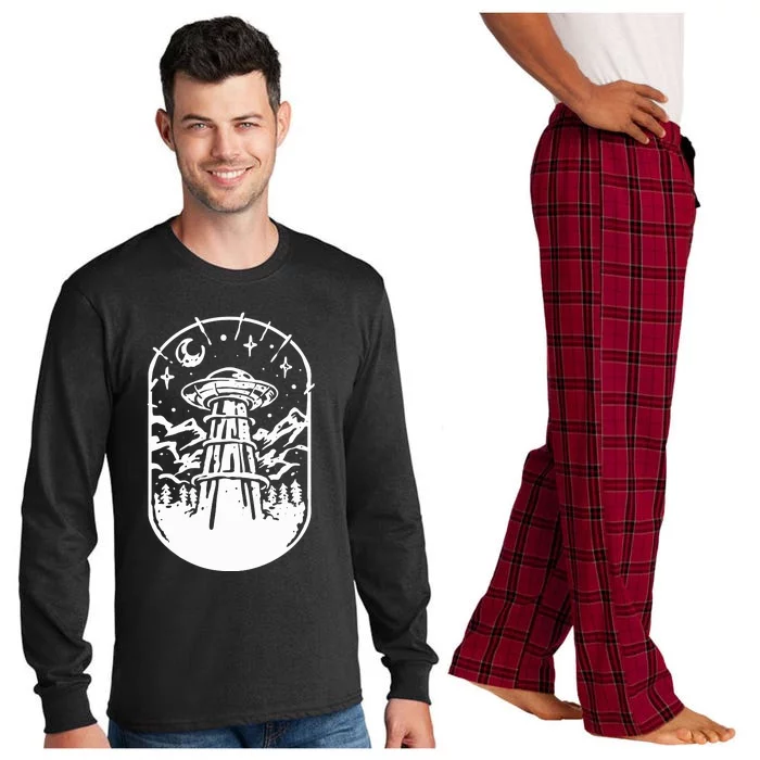 Alien Astronomy Get In Loser Ufo Alien Long Sleeve Pajama Set