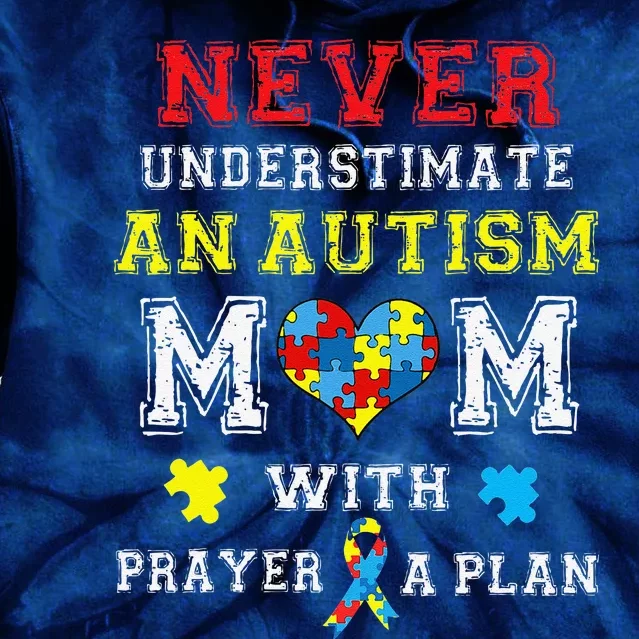 Autism Awareness Gift For Autism MOM Support Tie Dye Hoodie