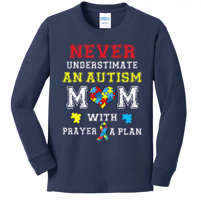 Autism Awareness Gift For Autism MOM Support Kids Long Sleeve Shirt