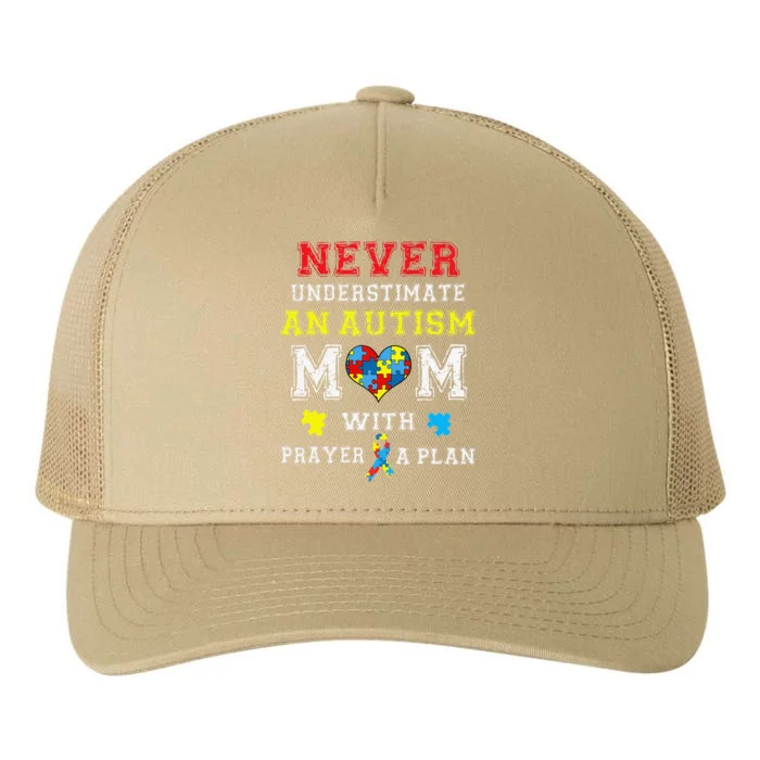 Autism Awareness Gift For Autism MOM Support Yupoong Adult 5-Panel Trucker Hat