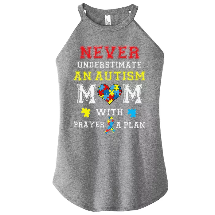 Autism Awareness Gift For Autism MOM Support Women’s Perfect Tri Rocker Tank