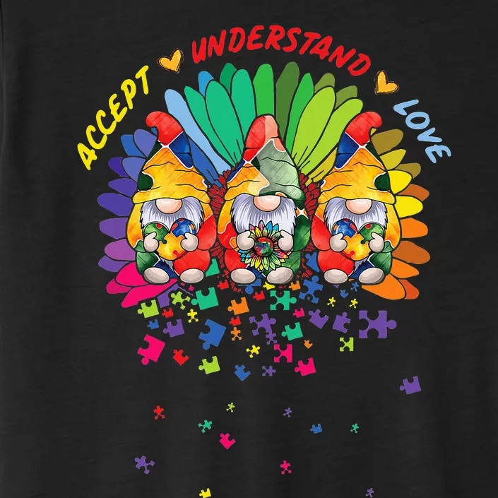 Autism Awareness Gnomes Puzzle Kindness ChromaSoft Performance T-Shirt