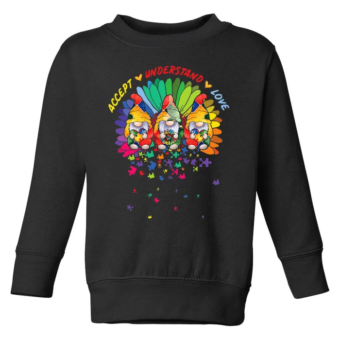 Autism Awareness Gnomes Puzzle Kindness Toddler Sweatshirt