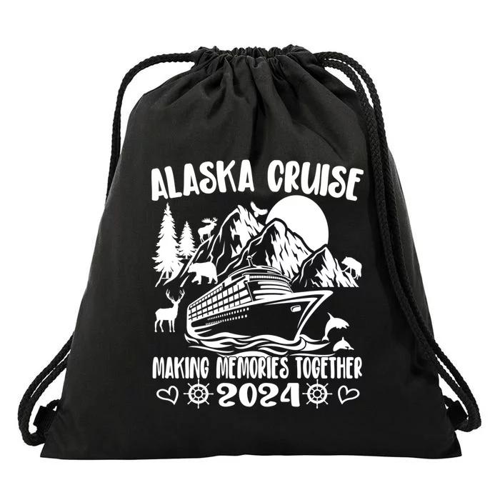 Alaskan Animals Gift Family Cruise 2024 Drawstring Bag