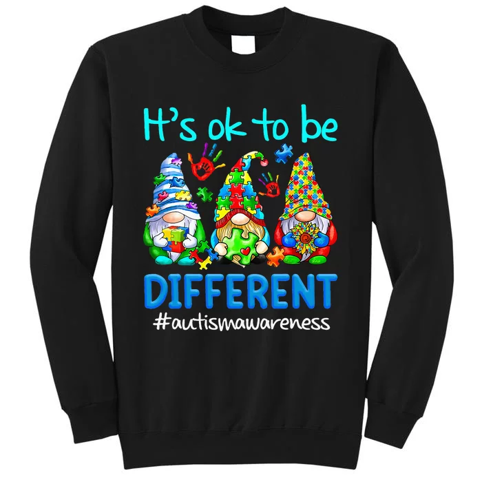 Autism Awareness Gnomes Its Ok To Be Different Tall Sweatshirt